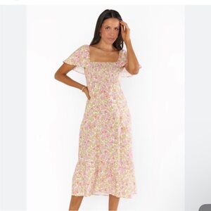 Show Me Your MuMu | Floral Spring Midi Dress